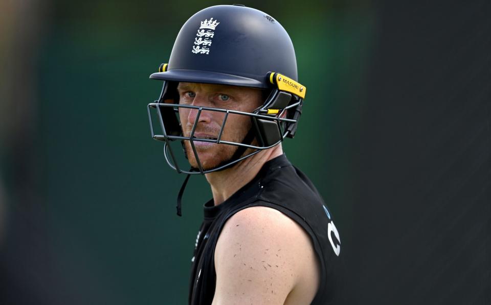 England captain Jos Buttler during a net session as part of the ICC Men's T20 Cricket World Cup West Indies & USA 2024 at Windward Cricket Ground on June 06, 2024 in Bridgetown, Barbados