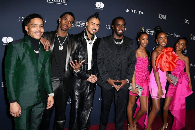 Steve Granitz/WireImage Diddy with six of his seven children