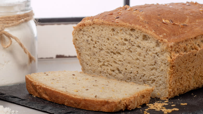 gluten-free bread sliced