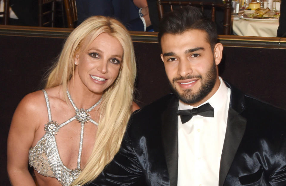 Britney Spears and Sam Asghari - 29th Annual GLAAD Media Awards - Getty