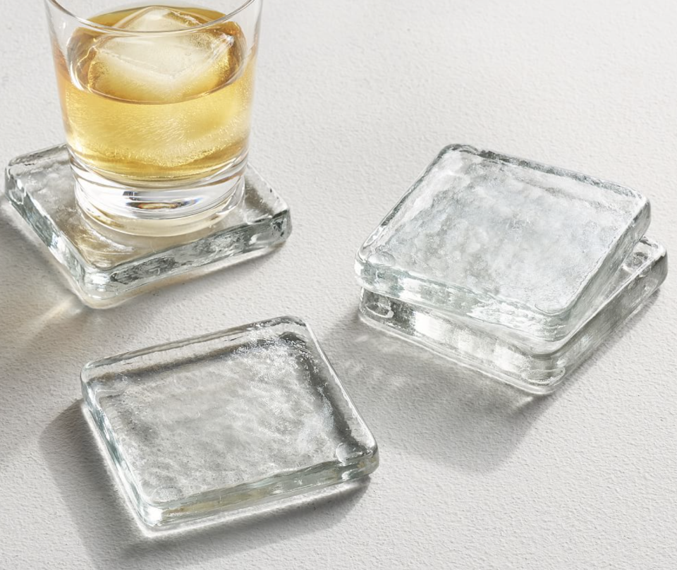 <p><a href="https://go.redirectingat.com?id=74968X1596630&url=https%3A%2F%2Fwww.potterybarn.com%2Fproducts%2Fslab-glass-coasters%2F&sref=https%3A%2F%2Fwww.housebeautiful.com%2Fshopping%2Fhome-accessories%2Fg60342017%2Fshop-and-tell-editors-favorite-barware%2F" rel="nofollow noopener" target="_blank" data-ylk="slk:Shop Now;elm:context_link;itc:0;sec:content-canvas" class="link ">Shop Now</a></p><p>Slab Glass Coasters, Set of 4</p><p>$29.50</p>
