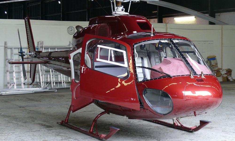 The privately owned twin squirrel helicopter that disappeared with five people on board.