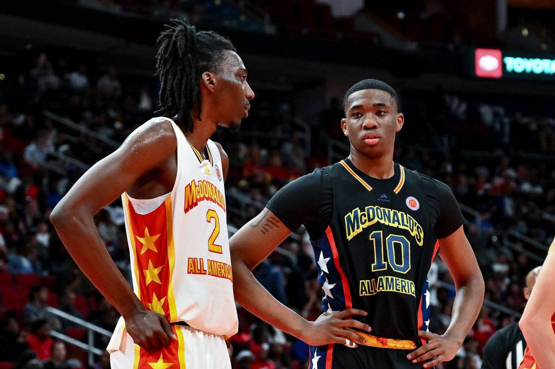 Future Kentucky basketball player Brandon Garrison, right, and former UK player Aaron Bradshaw were McDonald’s All-Americans in the 2023 recruiting class.
