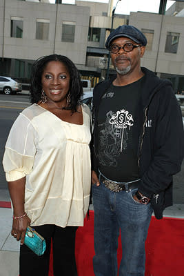 Samuel L. Jackson and wife LaTanya Jackson at the Los Angeles premiere of Yari Film Group's Resurrecting the Champ