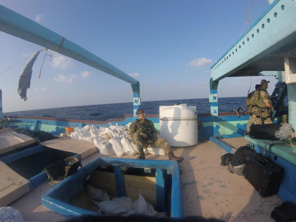 Ciaran on a ship when working in the Navy. (PA Real Life) 