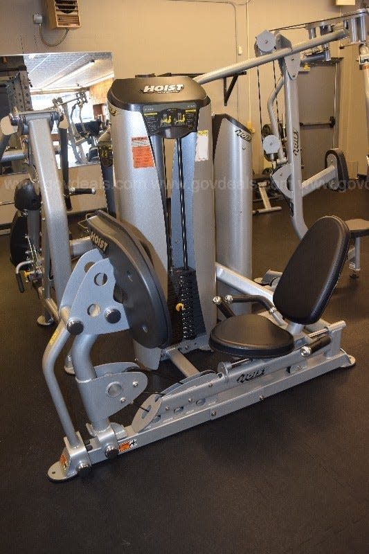 Kent Parks and Recreation is auctioning its exercise equipment after closing its fitness center on West Main Street. This is one of the items that is being sold.