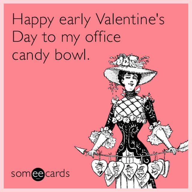 <p>Because the best part about Valentine's Day in the office is obviously the free candy bowl.</p><p><strong>RELATED: </strong><a href="https://www.goodhousekeeping.com/holidays/valentines-day-ideas/g1409/best-valentines-day-chocolates/" rel="nofollow noopener" target="_blank" data-ylk="slk:45 Best Valentine's Day Chocolates and Candy to Buy for Your Loved Ones;elm:context_link;itc:0;sec:content-canvas" class="link ">45 Best Valentine's Day Chocolates and Candy to Buy for Your Loved Ones</a></p><p><a href="https://www.instagram.com/p/BtygB0iA4O7/" rel="nofollow noopener" target="_blank" data-ylk="slk:See the original post on Instagram;elm:context_link;itc:0;sec:content-canvas" class="link ">See the original post on Instagram</a></p>