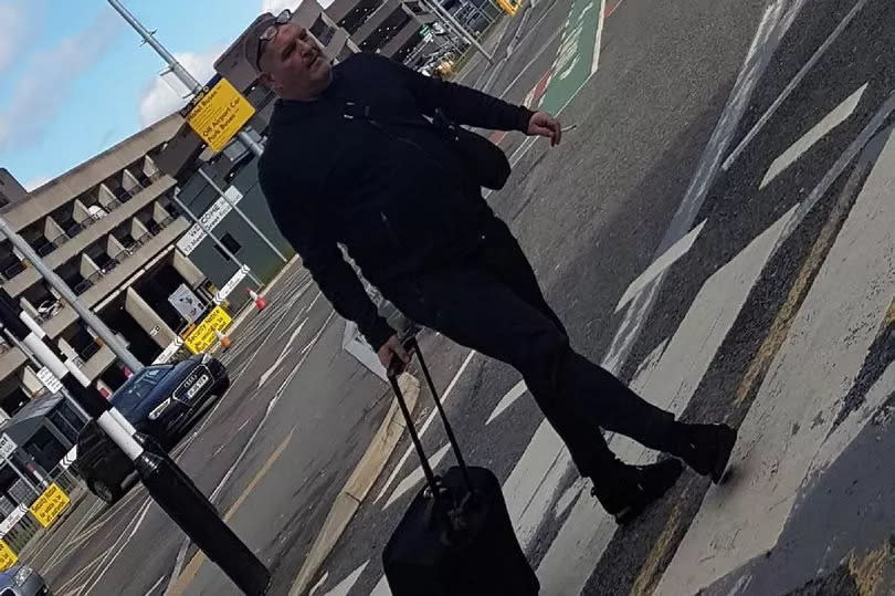 Stephen Earle, from Huyton, leaving the country from Manchester Airport