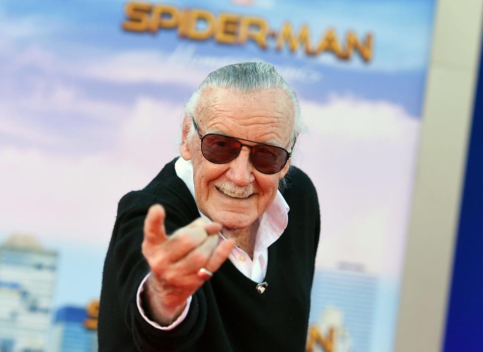 Stan Lee, seen here at the premiere of "Spider-Man: Homecoming," has a poignant cameo in the new "Spider-Man: Into the Spider-Verse."