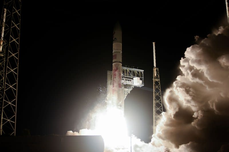 United Launch Alliance's (ULA) Vulcan rocket launches at 2:18 AM on its maiden flight from Complex 41 at the Space Force Station Cape Canaveral, Florida on Monday, January 8, 2024. The Astrobotic Hawk is the main payload on board the new rocket.  Lunar Lander, carrying multiple instruments for NASA to the moon.  Photo by Joe Marino/UPI