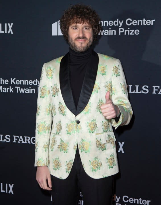 Lil Dicky attends the Kennedy Center for the Performing Arts 25th Annual Mark Twain Prize for American Humor presented to Kevin Hart on Sunday, March 24, 2024, in Washington. (Photo by Owen Sweeney/Invision/AP)
