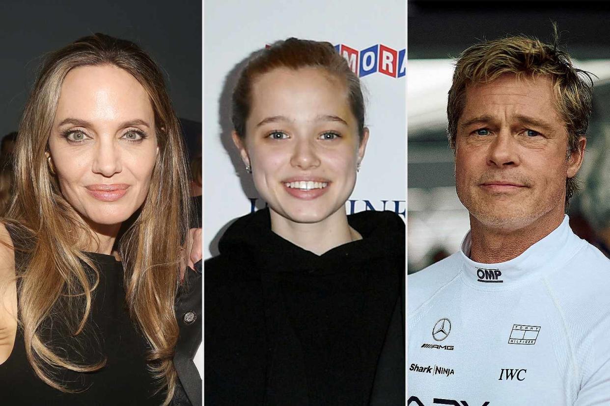 <p>Bruce Glikas/Getty; JC Olivera/Getty; BENJAMIN CREMEL/AFP via Getty</p> Angelina Jolie; Shiloh; Brad Pitt