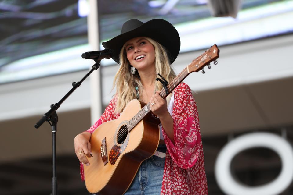 Singer Catie Offerman performs on stage during The ACM Country Kickoff at Tostitos Championship Plaza at The Star on May 10, 2023 in Frisco, Texas.