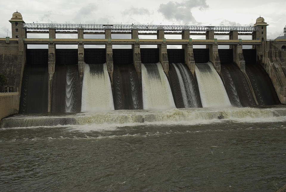 Amaravathi Dam, Coimbatore District, Tamil Nadu, India. 