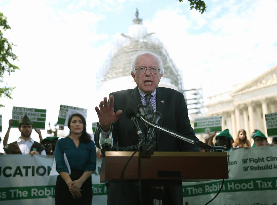 <p>"It is insane and counter-productive to the best interests of our country, that hundreds of thousands of bright young people cannot afford to go to college, and that millions of others leave school with a mountain of debt that burdens them for decades. That must end," Sanders said during his <a href="https://berniesanders.com/bernies-announcement/">campaign announcement</a>.</p>