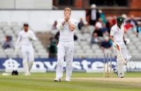 Britain Cricket - England v Pakistan - Second Test - Emirates Old Trafford - 25/7/16 England's Ben Stokes reacts after Pakistan's Younis Khan is dropped Action Images via Reuters / Jason Cairnduff Livepic