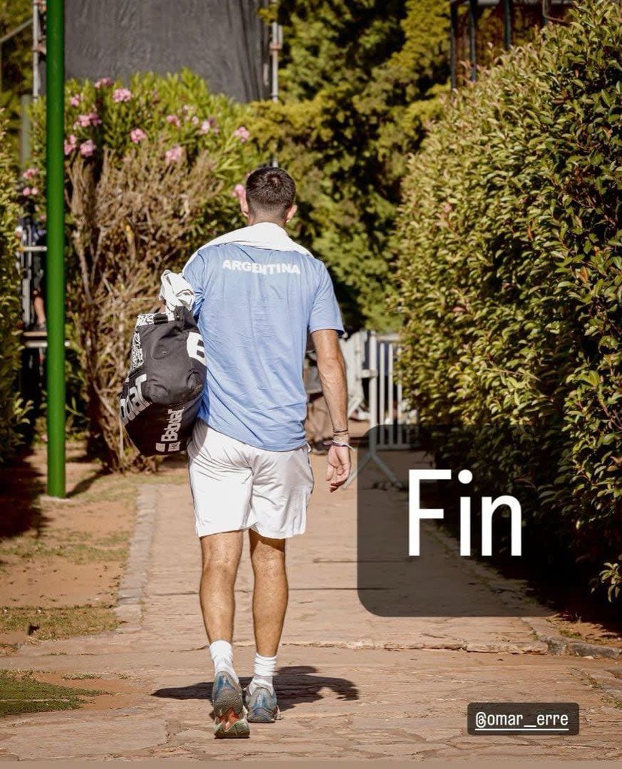 La publicación final de Federico Delbonis en sus redes sociales