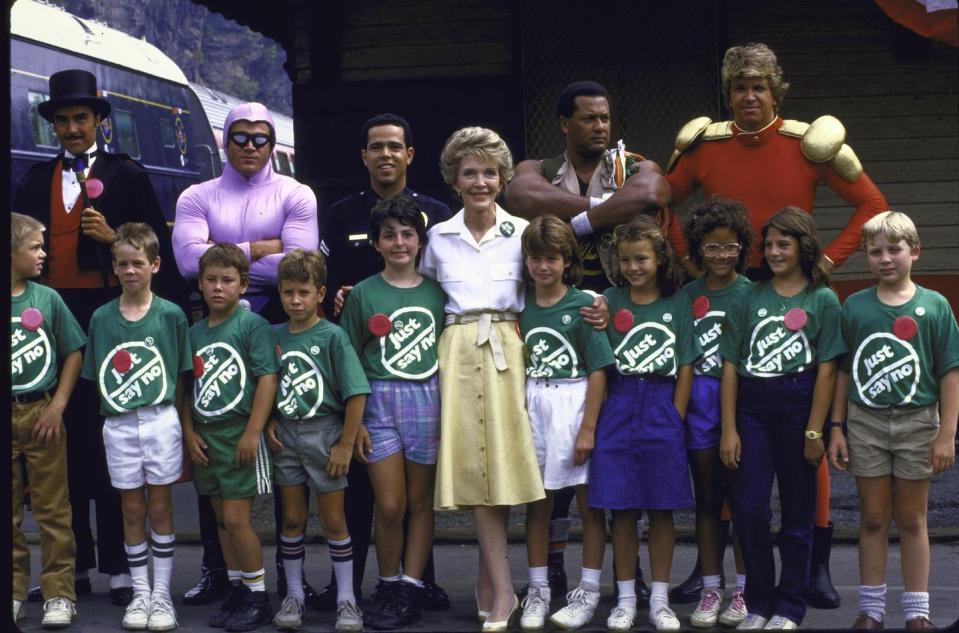 first lady nancy reagan at just say no rally