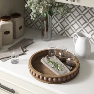 Alcott Hill Mace Solid Wood Tray