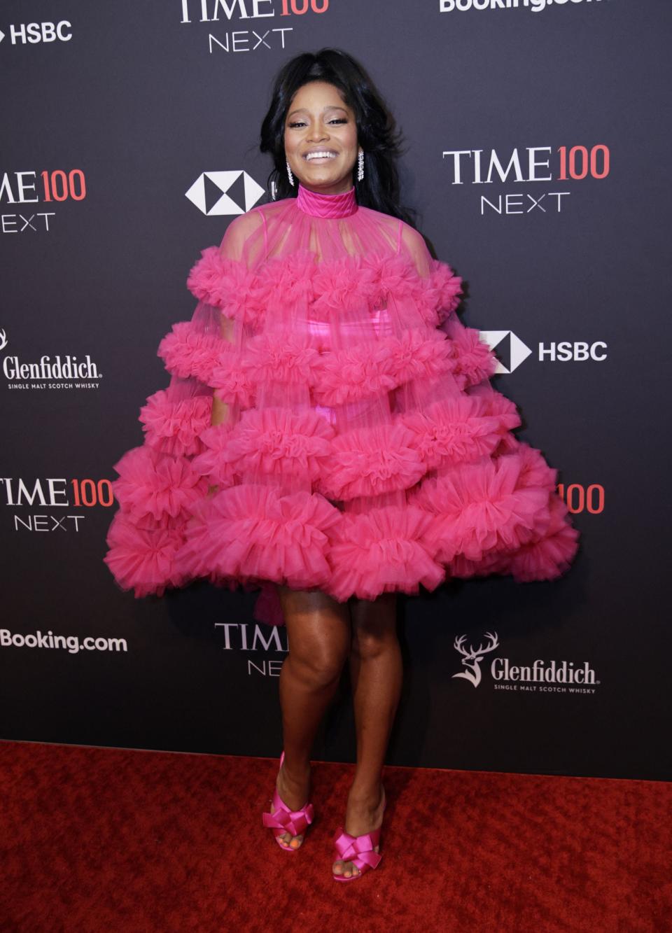 Keke Palmer wears pink dress and attends Time 100 Next gala on October 25, 2022.