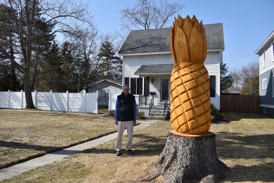 The tree sculpture is now listed on Google maps as “Port Huron Pineapple stature," and visitors and people throughout town refer to it as “the Pineapple house.”