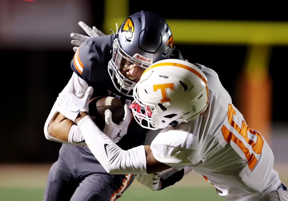 Skyridge and Timpview play at Skyridge in Lehi on Friday, Aug. 11, 2023. Skyridge won 26-14. | Scott G Winterton, Deseret News