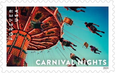 El Servicio Postal de EE. UU. revela estampillas adicionales para 2024 - Estampilla Noches de Carnaval - Crédito de la imagen: Servicio Postal de EE. UU.