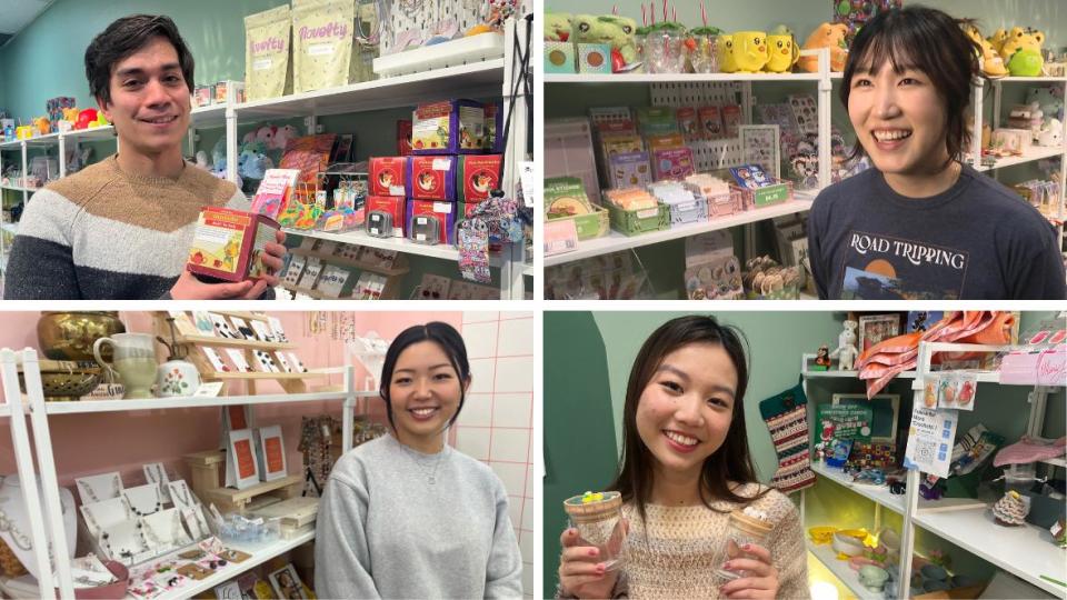Javier Cob, top left, Sumin Choi, top right, Lucy Tan, bottom left, and Deni Hui, bottom right, are all local vendors with spots at Moonlight.