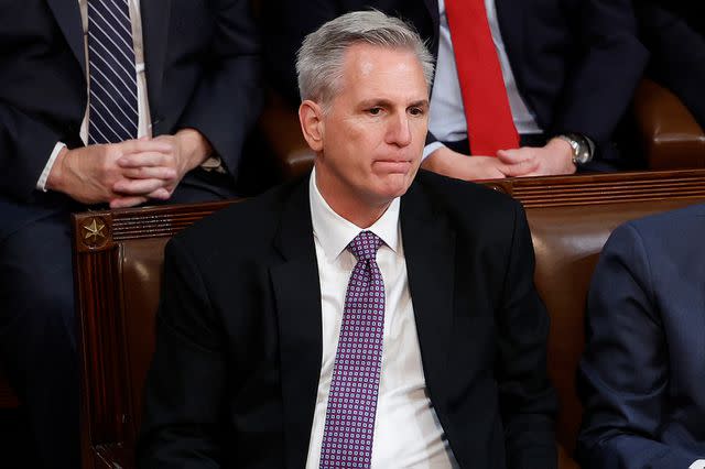 Anna Moneymaker/Getty Kevin McCarthy during the contentious, four-day House speaker election in January 2023