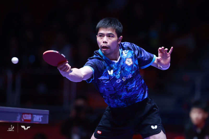 莊智淵。（資料照，取自ITTF World，今年釜山世界團體桌球錦標賽照片）