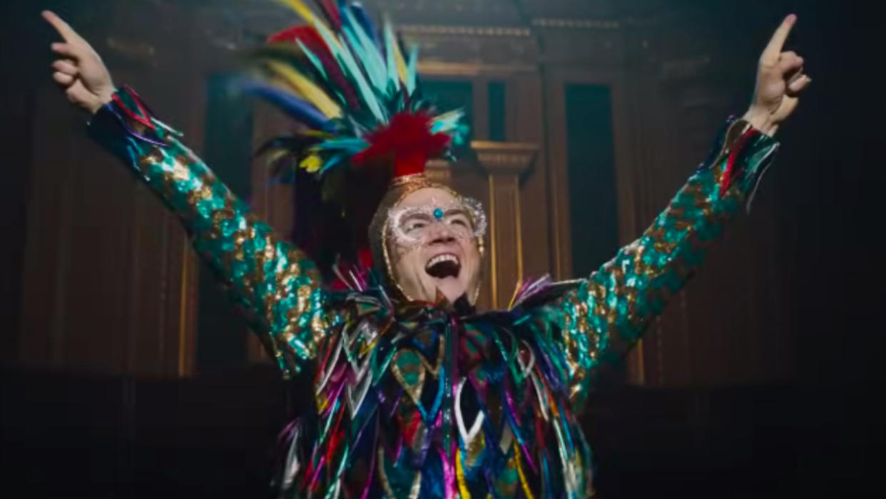  Taron Egerton as Elton John in Rocketman. 