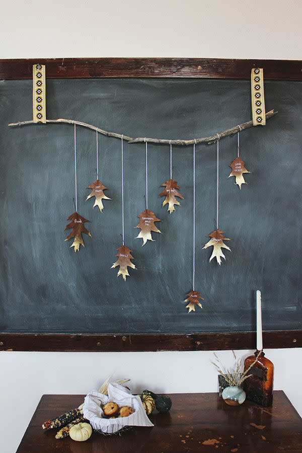 Giving Thanks Golden Leaf Wall Hang