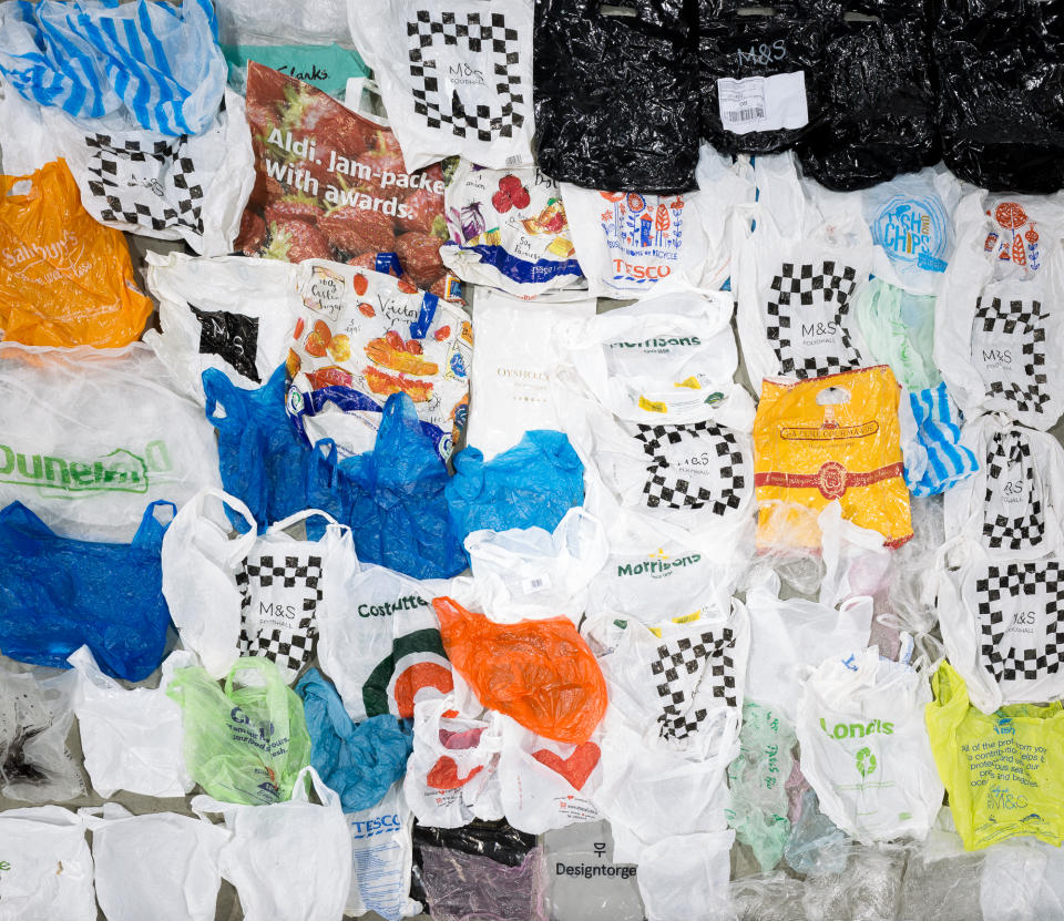 Plastic bags, made from "soft plastic", collected by Everyday Plastic campaigners. (Everyday Plastic)