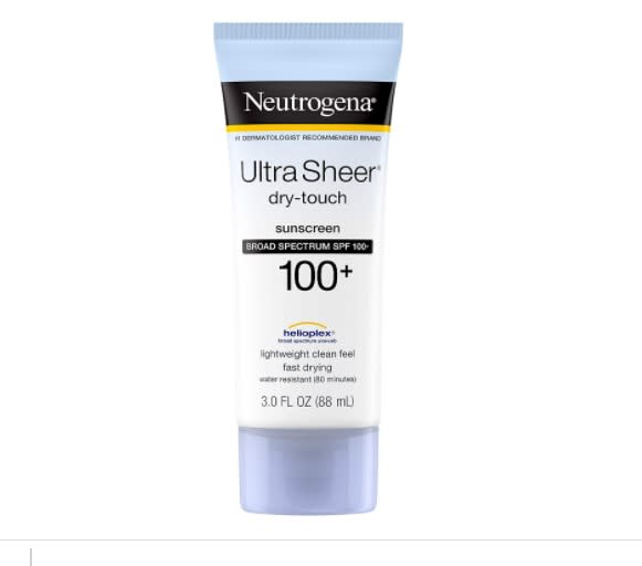 Neutrogena Ultra Sheer Dry-Touch Sunscreen Broad Spectrum SPF 100, 3 Fluid Ounce/Amazon.com.mx