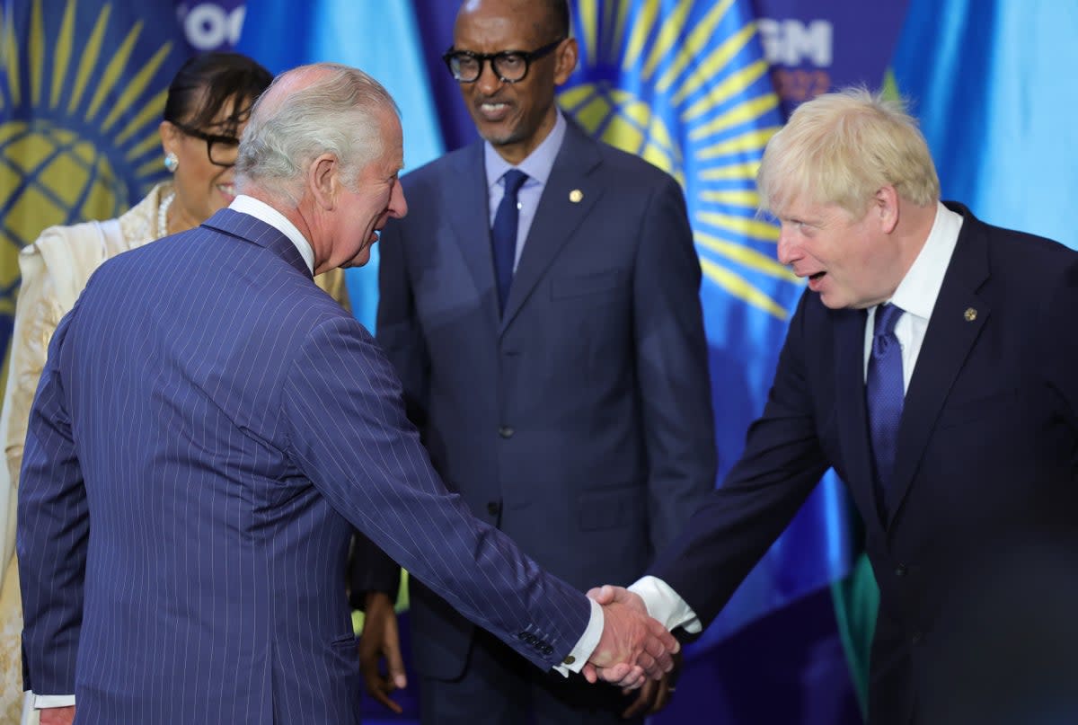 Prince Charles and Boris Johnson met at the opening of the Commonwealth heads of government summit (Getty Images)