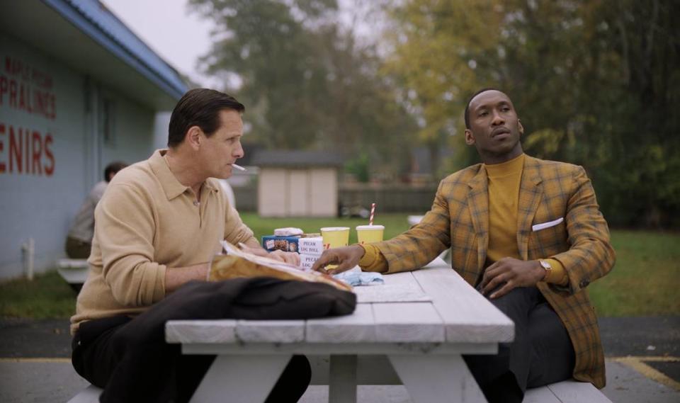 “Green Book,” starring Viggo Mortensen, left, and Mahershala Ali, may have won the Academy Award for best picture, but critics say it glossed over the real life of Ali’s character, pianist Don Shirley.