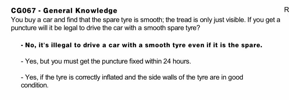 The question on Driver Knowledge test.Source: Service NSW