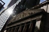 FILE PHOTO: The front facade of the NYSE is seen in New York