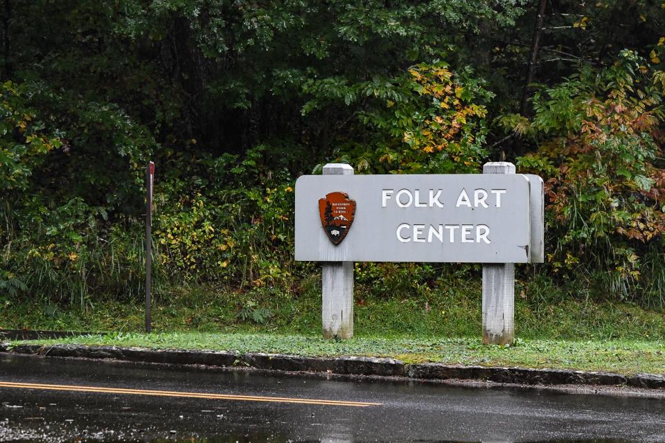 The Folk Art Center in Asheville, accessible from the U.S. 70 entrance on the Blue Ridge Parkway, is one of the few places on the parkway where visitors can drive Dec. 23 and 24. The parkway is mostly closed in North Carolina due to wintry weather conditions.