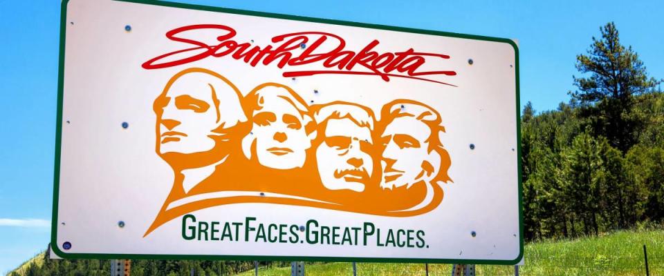 South Dakota Welcome sign