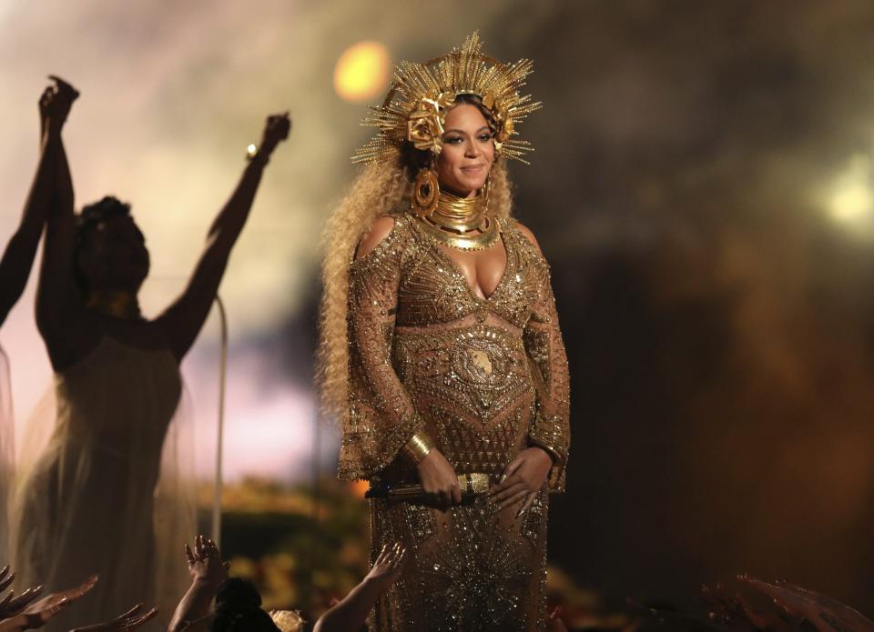 US-Sängerin Beyoncé Knowles bei einem früheren Auftritt der 59. Grammy-Verleihung in Los Angeles 2017. - Copyright: picture alliance/AP Photo | Matt Sayles