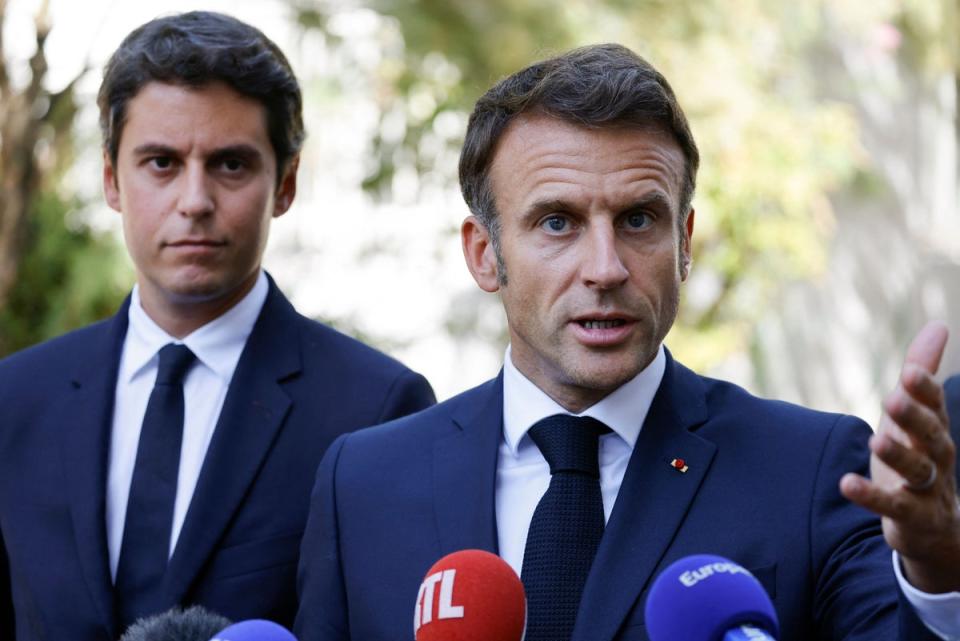 Gabriel Attal is seen as a protege of Emmanuel Macron (AFP via Getty Images)