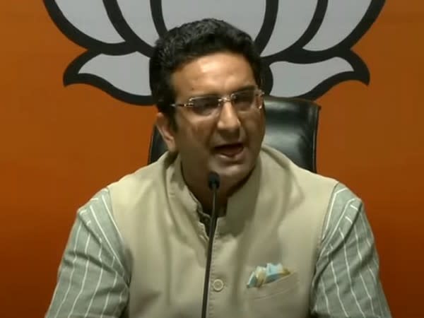 BHP leader Gaurav Bhatia speaking at a press conference in New Delhi on Wednesday.  