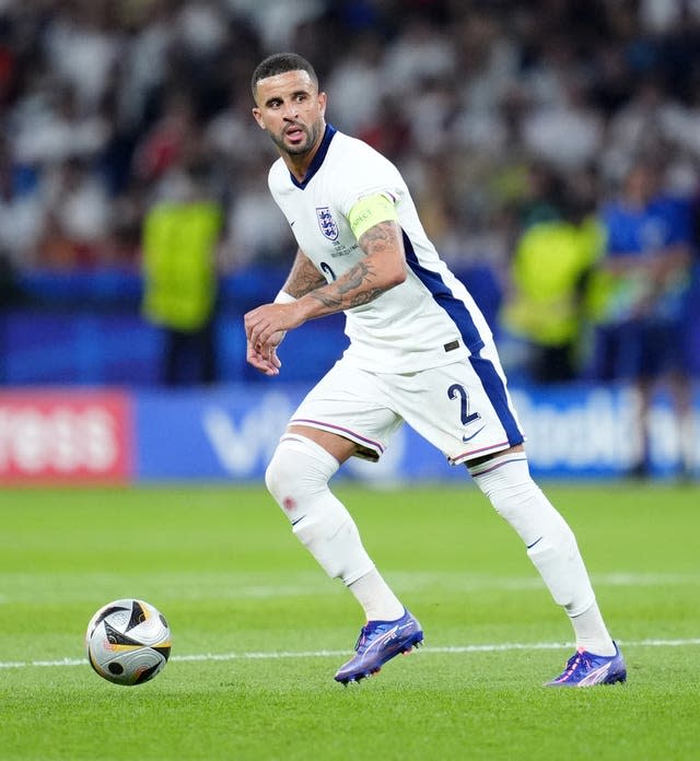 Kyle Walker in action for England against Spain