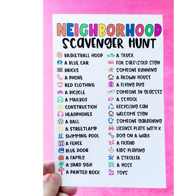 Neighborhood Scavenger Hunt