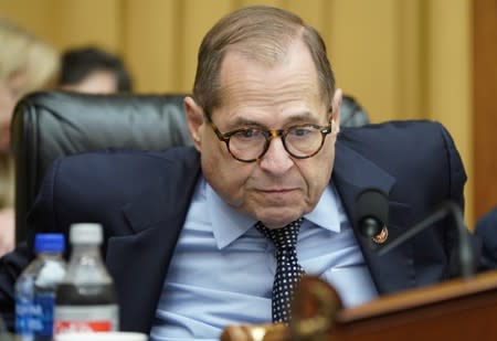 Committee Chairman Nadler takes seat at House Judiciary Committee impeachment investigation hearing on Capitol Hill in Washington