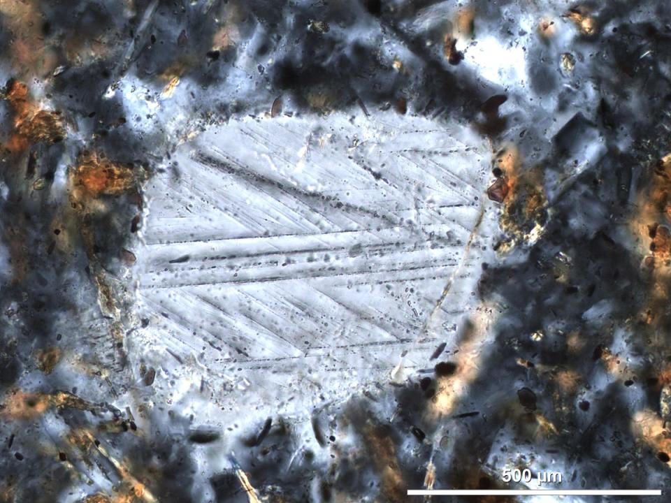 melt rock from boltysh impact site ukraine