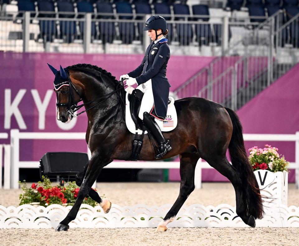 USA riding Sanco competes in the Grand Prix Freestyle Individual Final during the Equestrian events of the Tokyo 2020 Olympic Games at the Baji Koen - CHRISTIAN BRUNA/EPA-EFE/Shutterstock 