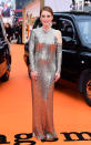 <p>Julianne beeindruckte in einer silbernen Metallic-Robe von Tom Ford.<br>[Bild: PA] </p>