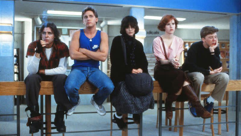 Judd Nelson, Emilio Estevez, Ally Sheedy, Molly Ringwald and Anthony Michael Hall in “The Breakfast Club.”